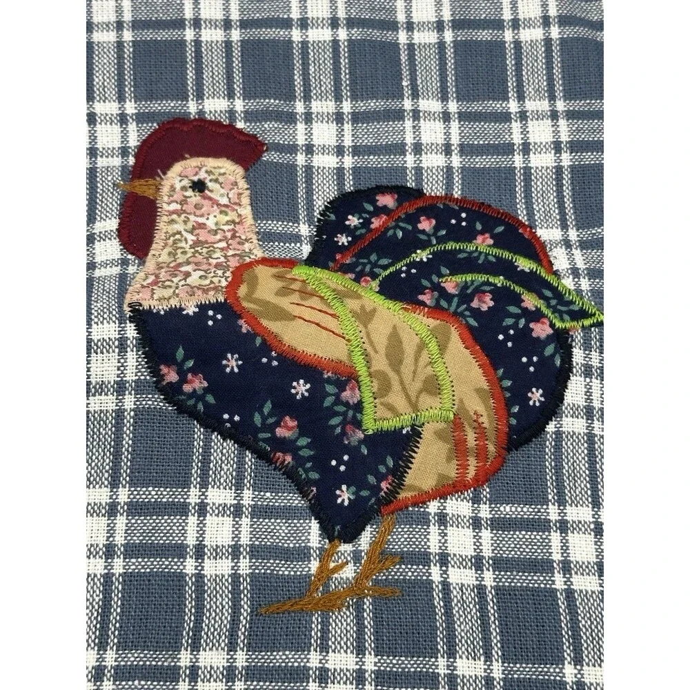NEW Vintage MCM Cotton Dish Tea Towels Rooster And Cat (NWT)